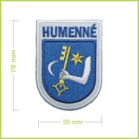 HUMENNÉ - vyšívaná nášivka