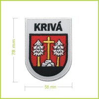 KRIVÁ - vyšívaná nášivka