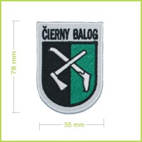 ČIERNY BALOG - vyšívaná nášivka