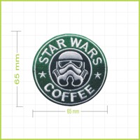 Star Wars Coffee - vyšívaná nášivka