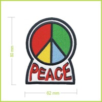 PEACE- vyšívaná nášivka