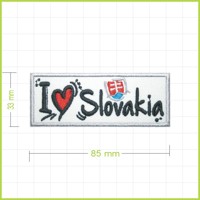 SLOVENSKÝ ZNAK 33 I love Slovakia - vyšívaná nášivka