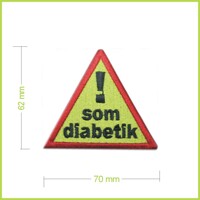 DIABETIK- vyšívaná nášivka