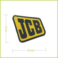 JCB - vyšívaná nášivka