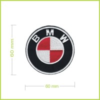 BMW 6 RED - vyšívaná nášivka