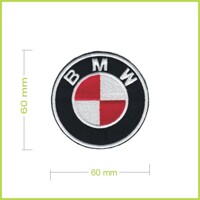 BMW 6 RED - vyšívaná nášivka