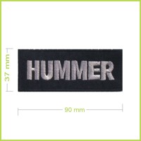 HUMMER - vyšívaná nášivka