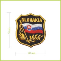 SLOVAKIA flag - vyšívaná nášivka