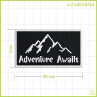 ADVENTURE AWAITS 1 - vyšívaná nášivka