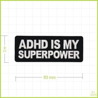 ADHD - vyšívaná nášivka