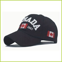 CANADA - čierna vyšívaná šiltovka