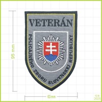 VETERÁN POLICAJNÉHO ZBORU - vyšívaná nášivka