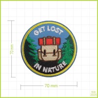 GET LOST IN NATURE - vyšívaná nášivka