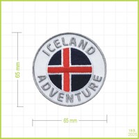 ICELAND - vyšívaná nášivka