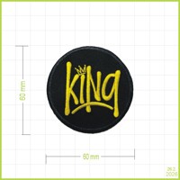 KING - vyšívaná nášivka