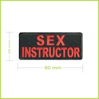 SEX INSTRUCTOR - vyšívaná nášivka