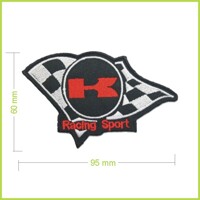 KAWASAKI RACING SPORT - vyšívaná nášivka
