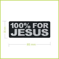 100% pre Ježiša - vyšívaná nášivka
