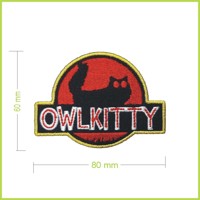 OWL KITTY - vyšívaná nášivka