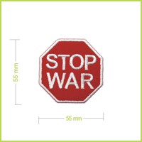 STOP WAR - vyšívaná nášivka