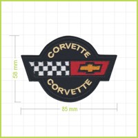 Corvette 3 - vyšívaná nášivka