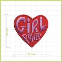 GIRL POWER - vyšívaná nášivka