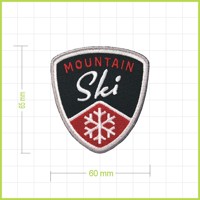 MOUNTAIN Ski - vyšívaná nášivka