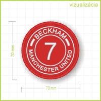 Beckham - vyšívaná nášivka
