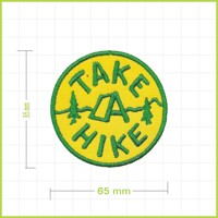 TAKE A HIKE - vyšívaná nášivka