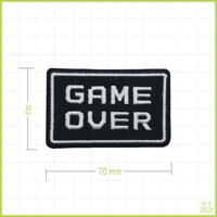 GAME OVER 1 - vyšívaná nášivka