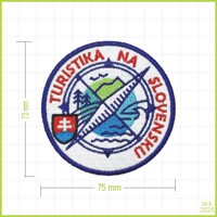 TURISTIKA PO SLOVENSKU - vyšívaná nášivka