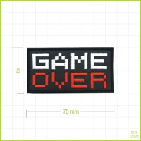 GAME OVER 2 - vyšívaná nášivka