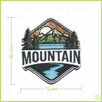 Mountain 2 - vyšívaná nášivka