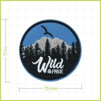 Wild &amp; free - vyšívaná nášivka