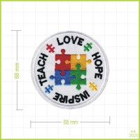 LOVE INSPIRE - vyšívaná nášivka