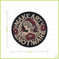 MAKE ART - vyšívaná nášivka