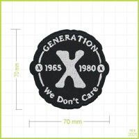 GENERATION X - vyšívaná nášivka
