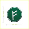 AURORACOIN - vyšívaná nášivka (Biela, červená)...