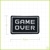 GAME OVER 1 - vyšívaná nášivka
