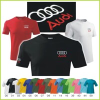 AUDI - čierne vyšívané tričko
